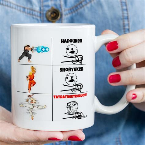 Caneca Hadouken, Shoryuken, Tatratrektrugem! - Street Fighter Meme (Branca) - CD - Toyshow Tudo ...