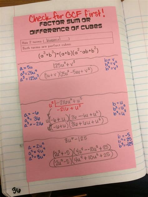 Factoring Sum or Difference of Cubes - Coach | Mrs. | and Little