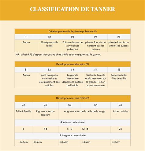 Classification de Tanner - NPEM