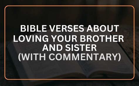 27 Bible Verses About Loving Your Brother and Sister (With Commentary ...