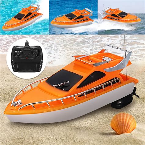 Electric Remote Control Boat Mini RC Boats Plastic Electric Remote Control Racing Speed Boat Kid ...