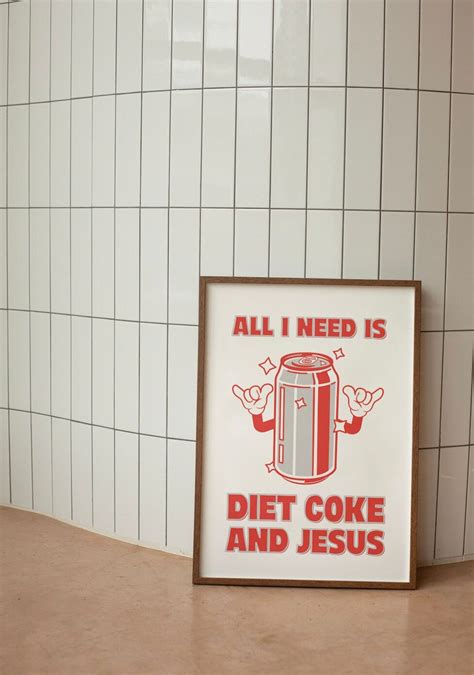 Diet Coke Digital Download-wall Print-retro-best Diet Coke Art-large ...