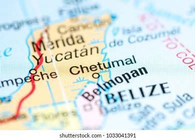 Chetumal Mexico On Map Stock Photo 1033041391 | Shutterstock