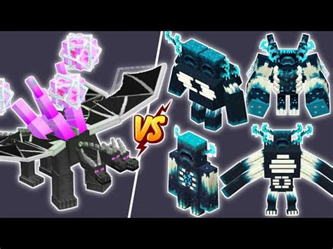 Mutant Ender Dragon Vs All Mutant Warden In Minecraft - Cool Craft - YouTube