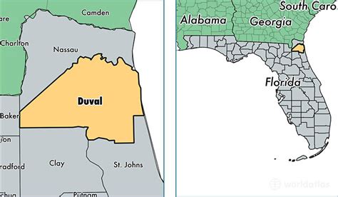 Duval County Zip Code Map