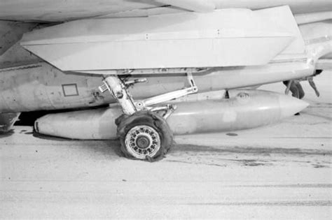 Florida Memory - Close up view showing the starboard main mount landing gear of an F-14 Tomcat ...