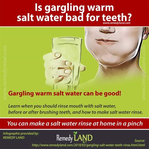 Is gargling salt water bad for teeth? Saline dental rinse - Remedy Land