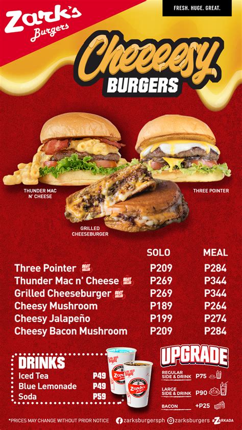 Zark’s Burgers Menu 2024 – Zark’s Burgers