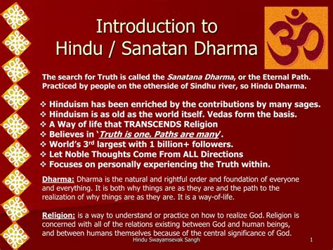 PPT - Introduction to Hindu / Sanatan Dharma PowerPoint Presentation, free download - ID:48986