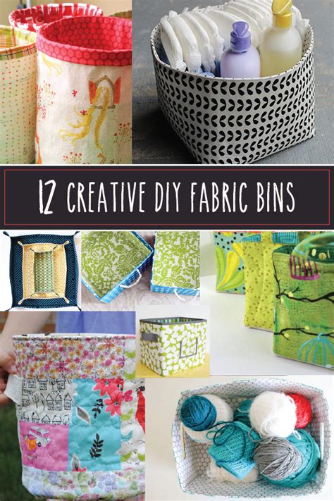 12 Creative DIY Fabric Bins