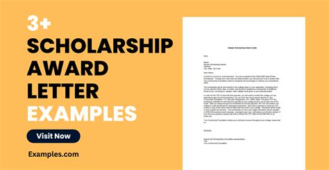 Scholarship Award Letter - Examples, Format, How To Write, PDF