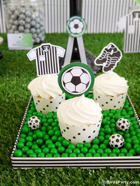 Soccer Football Birthday Party Desserts Table & Printables - Party ...