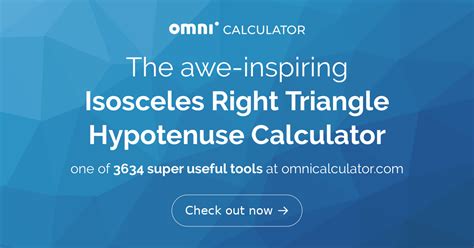 Isosceles Right Triangle Hypotenuse Calculator