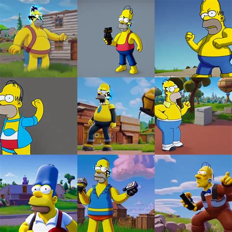 Homer Simpson as a fortnite videogame character, | Stable Diffusion | OpenArt