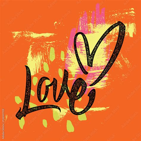 Love. Calligraphy Lettering illustration. Stock Vector | Adobe Stock