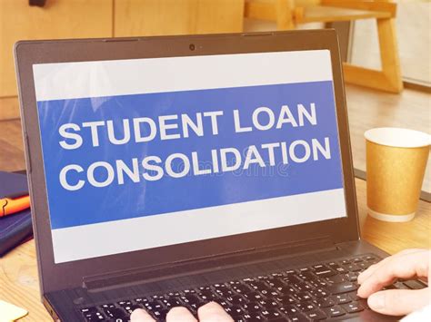 Student Loan Consolidation is Shown on the Conceptual Business Photo ...