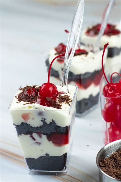 DLux Mini Dessert Cups Black Forest Cake | Recipe | Mini dessert cups ...