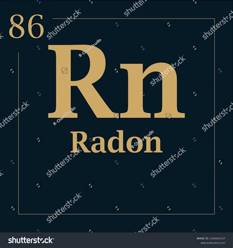 Symbol Element Radon Atomic Mass Number Stock Vector (Royalty Free ...