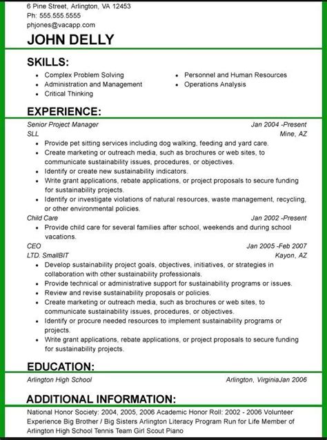 And Font Size | Resume examples, Job resume examples, Resume format