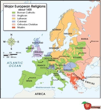 Religious Map Of Europe 1600 | map of interstate