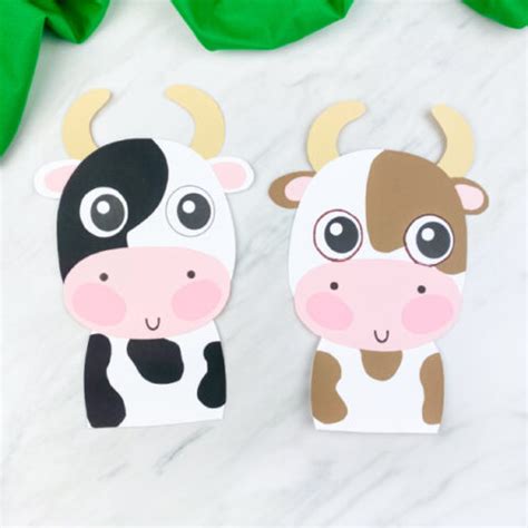 Easy Cow Craft For Kids [FREE Template]