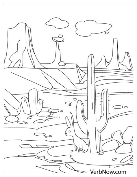 Free DESERT LANDSCAPE Coloring Pages & Book for Download (Printable PDF ...