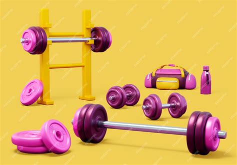 Premium PSD | Gym equipment still life background