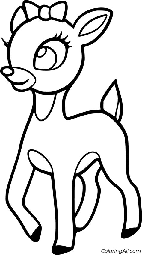 18 free printable Baby Deer coloring pages in vector format, easy to print from any device and ...