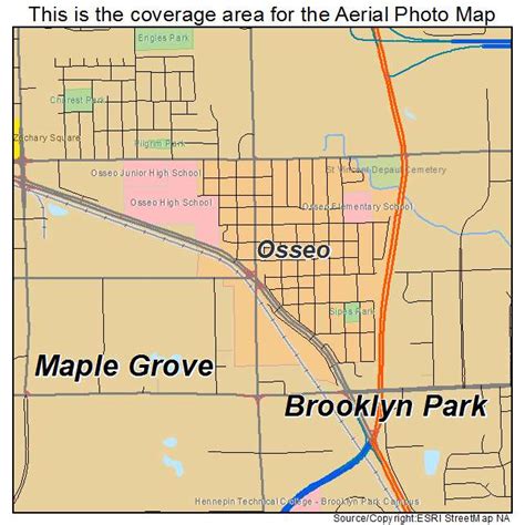 Aerial Photography Map of Osseo, MN Minnesota