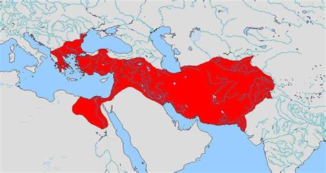 Empire of Alexander the Great during the period of the highest territorial expansion, 323 BC : r ...