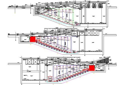 Auditorium Section CAD Drawing - Cadbull