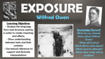 Exposure - Wilfred Owen | Teaching Resources