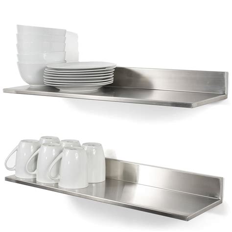 kitchen wall shelves stainless steel | Free Wallpaper