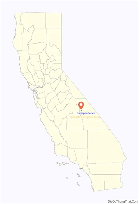 Map of Independence CDP, California