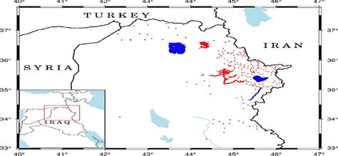 Location of all gravity datasets inside and outside the study area (new ...