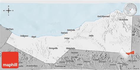 Gray 3D Map of Berbera