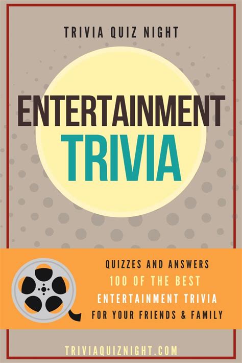 an entertainment trivia poster with the words entertainment trivia on it