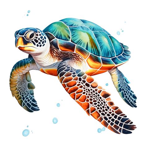 Premium AI Image | Hyperrealistic Watercolor Sea Turtle Wall Decal Sticker