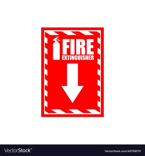 Fire extinguisher label sticker info design Vector Image