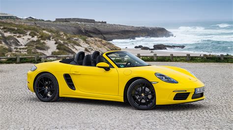 Papeis de parede 2560x1440 Porsche 2016 718 Boxster Amarelo Cabriolé ...