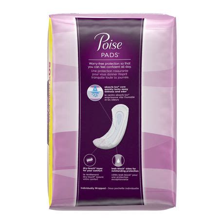 Poise Incontinence Overnight Pads, Ultimate Absorbency, Regular ...