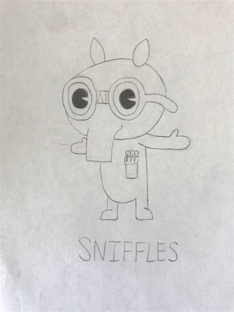 A drawing of Sniffles (uncolored) by PurpleKittyArt on DeviantArt