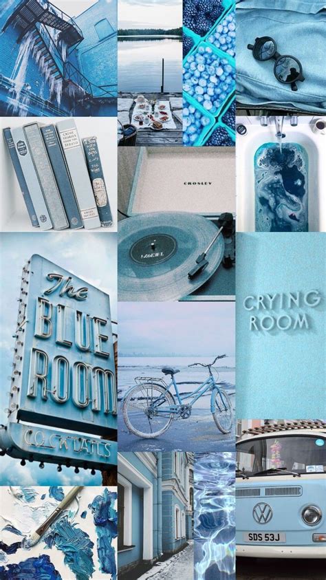 Light Blue Aesthetics Collage Wallpapers on WallpaperDog