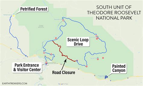 Theodore Roosevelt National Park Map - Ricca Chloette