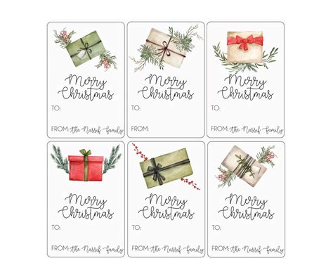 Present Christmas Gift Tags (Set Of 12) - Kikki & Franki