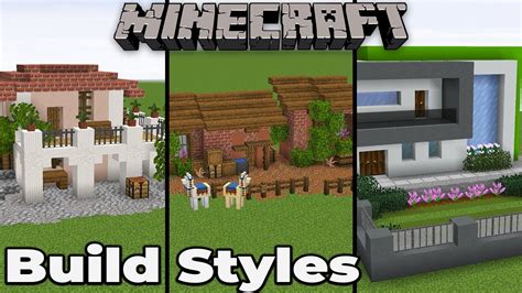 How to Build Different Styles in Minecraft 1.14 : Tips and Tricks - YouTube