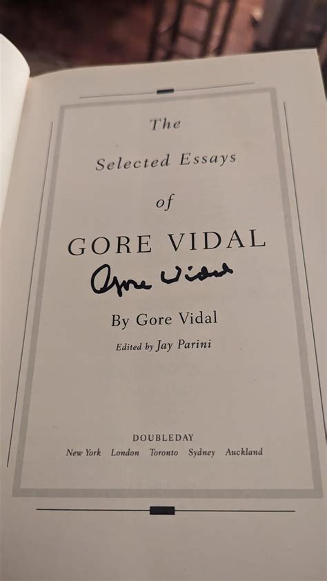 Selected Essays of Gore Vidal for $2 at Out of the Closet...any chance this is authentic? : r ...