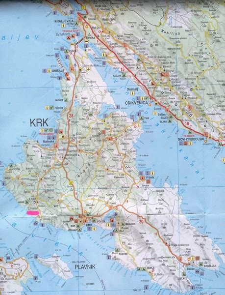 Krk Tourist Map - Krk Croatia • mappery