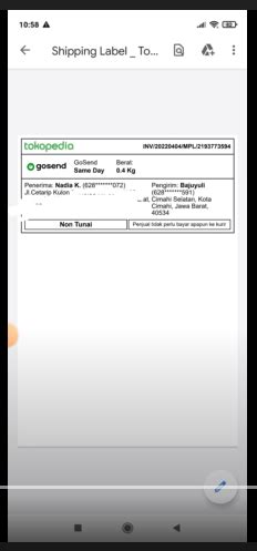 Cara Mengetahui Nomor HP Customer Pengiriman Gosend Tokopedia - Tongbos