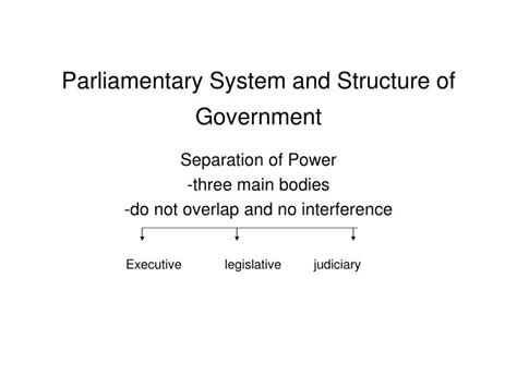 PPT - Parliamentary System and Structure of Government PowerPoint ...